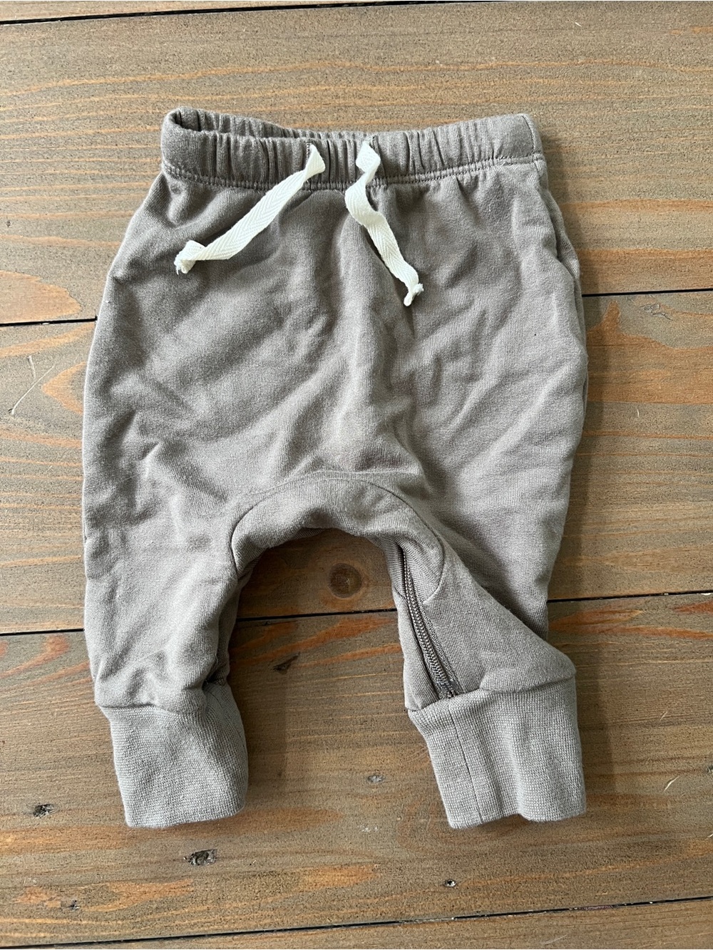 Never Worn Gunamuna Fleece Jogger Pants with Diaper Zip - 0-3 Months